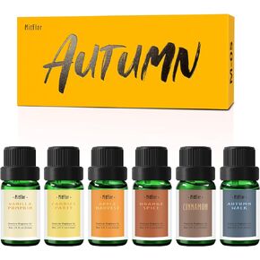 زيوت عطرية للخريف، زيوت ميتفلور معطرة فاخرة، زيوت عطرية لموزع الروائح والشموع والصابون، مجموعة هدايا زيوت عطرية للعلاج العطري في الخريف والقرفة وتوابل البرتقال والفانيليا واليقطين وغيرها in Kuwait