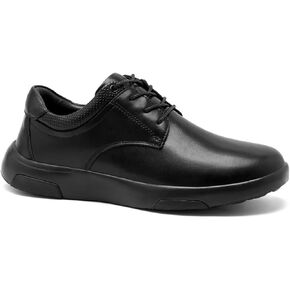 OrthoComfoot Comfortable Mens Orthopedic Dress Oxford with Arch Support, Casual Plantar Fasciitis Genuine Leather Walking Shoes, Arch Support Fashion Sneakers for Foot and Heel Pain Relief