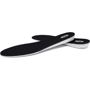 HappyStep Full Length Memory Foam Height Increase Insoles for Men Size 5-10 (1 Pair 2cm Height Insoles) Black