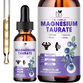 (2 Pack) Magnesium Complex Liquid Supplement, 2000mg Magnesium Taurate with Magnesium Glycinate 500mg,Malate,Aspartate,for Cardiovascular Health,Sleep,Calm,Cramps Support in Kuwait