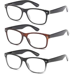 Gamma Ray Reading Glasses - 3 Pairs Spring Hinge Readers for Men and Women 3.00 in Kuwait