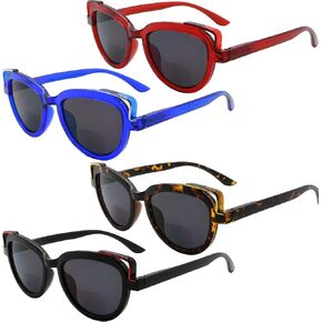 Eyekepper 4-pack Bifocal Reading Glasses Cat Eye Design Bi-focal Readers Women in Kuwait