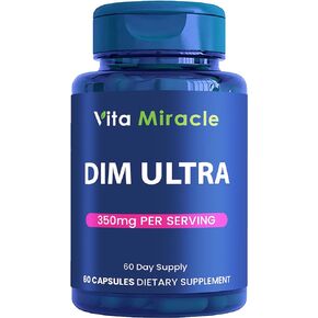 مكمل DIM للرجال والنساء - مركب استقلاب الاستروجين 350 مجم - فيتامين دييندوليل ميثان للتخلص من السموم - DIM Plus Bioperine لتعزيز الامتصاص - مركب DIM - كمية تكفي لمدة 30 يومًا in Kuwait