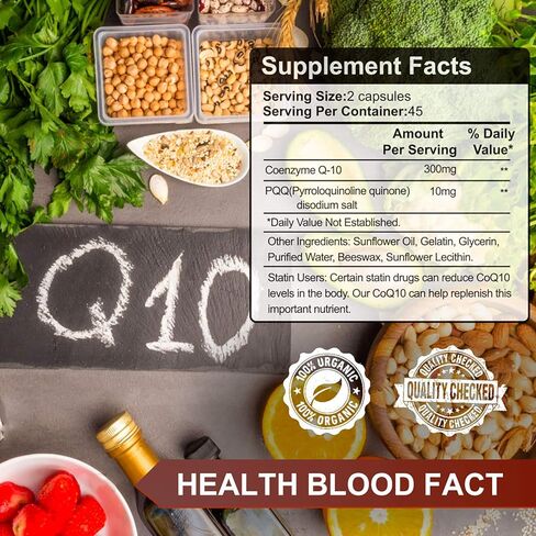 VIVALIFER CoQ10 300mg - High Potency Coenzyme Q10 Supplement for Antioxidant, Energy Production & Heart Function - 90 Softgels in Kuwait