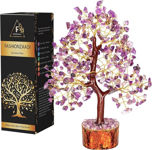 شجرة كريستال الجمشت - شجرة الجمشت - شجرة كريستال للطاقة الإيجابية - ديكور حجر الشفاء - هدايا الشفاء للنساء - شفاء الطاقة - شجرة فنغ شوي - هدايا الحظ السعيد - بلورات الجمشت in Kuwait