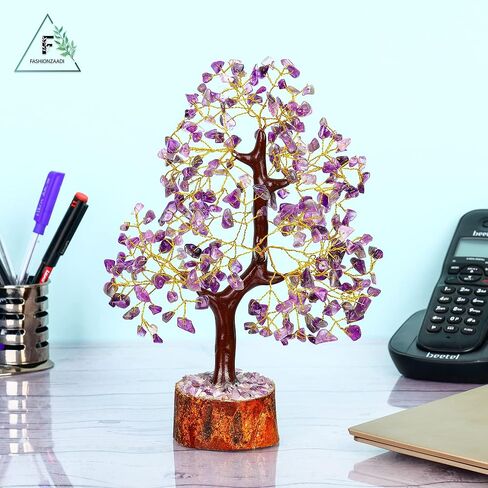 شجرة كريستال الجمشت - شجرة الجمشت - شجرة كريستال للطاقة الإيجابية - ديكور حجر الشفاء - هدايا الشفاء للنساء - شفاء الطاقة - شجرة فنغ شوي - هدايا الحظ السعيد - بلورات الجمشت in Kuwait