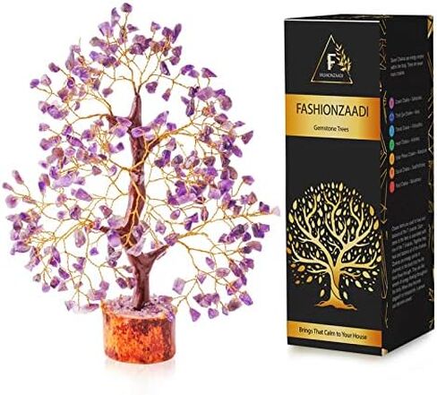 شجرة كريستال الجمشت - شجرة الجمشت - شجرة كريستال للطاقة الإيجابية - ديكور حجر الشفاء - هدايا الشفاء للنساء - شفاء الطاقة - شجرة فنغ شوي - هدايا الحظ السعيد - بلورات الجمشت in Kuwait