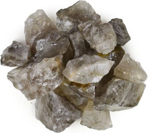 الأحجار الكريمة المنومة أحجار الكوارتز الدخانية الخام من مدغشقر (حوالي 2 رطل) - بلورات طبيعية خام بالجملة للكابينة، والقطع، والجواهري، والتدحرج، والتلميع، وتغليف الأسلاك، وشفاء كريستال الويكا والريكي in Kuwait