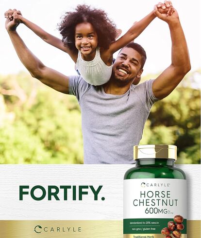 Carlyle Horse Chestnut Capsules 600mg | 180 Count | Non-GMO, Gluten Free Extract in Saudi Arabia