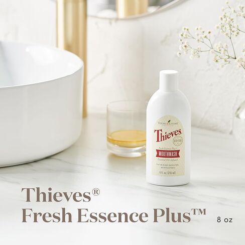 Young Living Thieves Fresh Essence Mouthwash - 8oz Alcohol-Free Dental Care for Fresh Breath and Oral Health - Teeth and Gum Cleaner - Whole-Mouth Clean in Saudi Arabia
