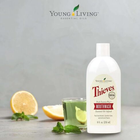 Young Living Thieves Fresh Essence Mouthwash - 8oz Alcohol-Free Dental Care for Fresh Breath and Oral Health - Teeth and Gum Cleaner - Whole-Mouth Clean in Saudi Arabia