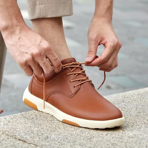 فستان OrthoComfoot المريح لتقويم العظام للرجال مع دعم للقوس، حذاء مشي كاجوال من الجلد الطبيعي لالتهاب اللفافة الأخمصية، حذاء رياضي أنيق لدعم القوس لتخفيف آلام القدم والكعب in Saudi Arabia
