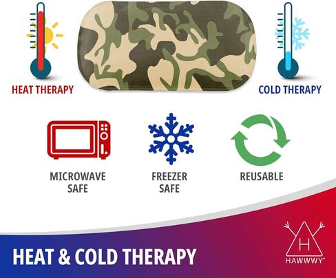 مسكن الألم من Hawwwy (لفافة واحدة، 4 عبوات جل ساخن بارد قابلة لإعادة الاستخدام) مثالية لأسنان الحكمة، جبيرة الوجه، رأس الذقن، جراحة الفم، الصداع النصفي، الفك، وسادة تسخين لتخفيف الأسنان، حزمة ثلج in Kuwait