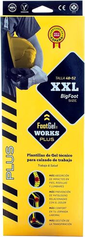 يعمل FOOTGEL على تخفيف الألم برائحة برتقالية دائمة - نعال مريحة للخدمة الشاقة تناسب جميع أحذية العمل - شهادة نباتية وطبية - يمكن غسله في الغسالة. الحجم XL (الرجال 13 إلى 17) in Kuwait