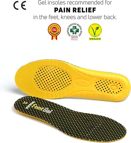 يعمل FOOTGEL على تخفيف الألم برائحة برتقالية دائمة - نعال مريحة للخدمة الشاقة تناسب جميع أحذية العمل - شهادة نباتية وطبية - يمكن غسله في الغسالة. الحجم XL (الرجال 13 إلى 17) in Kuwait