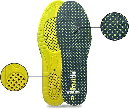 يعمل FOOTGEL على تخفيف الألم برائحة برتقالية دائمة - نعال مريحة للخدمة الشاقة تناسب جميع أحذية العمل - شهادة نباتية وطبية - يمكن غسله في الغسالة. الحجم XL (الرجال 13 إلى 17) in Kuwait