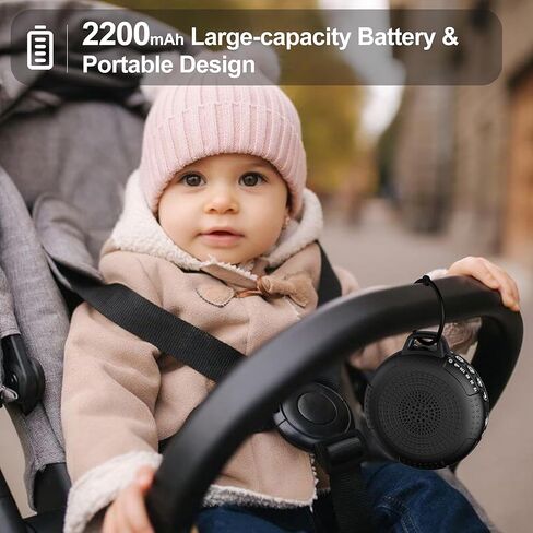 جهاز ضوضاء أبيض مع 42 صوتًا مهدئًا، بطارية ذاكرة ضخمة 2200 مللي أمبير في الساعة، حجم صغير، 4 مؤقتات للنوم و8 مستويات صوت، ضوء ليلي، جهاز صوت محمول للأطفال والبالغين وطاولة بجانب السرير in Kuwait