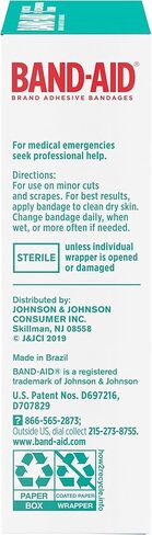 ضمادات لاصقة Skin-Flex من العلامة التجارية Band-Aid للإسعافات الأولية والعناية بالجروح البسيطة والخدوش والحروق، ضمادات مرنة معقمة رائعة للأصابع واليدين والركبتين، أحجام متنوعة، 20 قيراط in Saudi Arabia