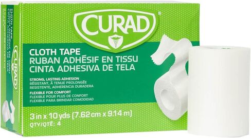 CURAD Cloth Silk Adhesive Medical Tape, 3 Inch x 10 Yard Roll, Box of 4 in Saudi Arabia