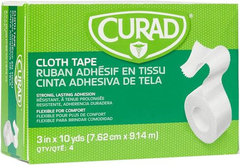 CURAD Cloth Silk Adhesive Medical Tape, 3 Inch x 10 Yard Roll, Box of 4 in Saudi Arabia
