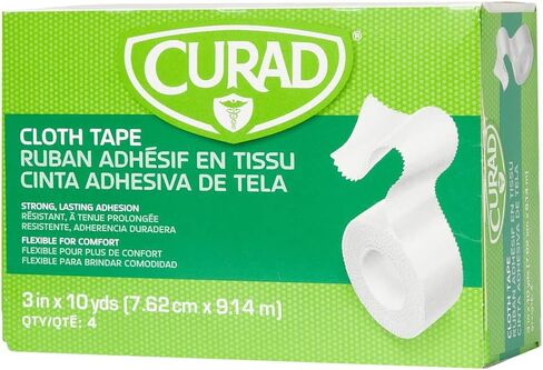 CURAD Cloth Silk Adhesive Medical Tape, 3 Inch x 10 Yard Roll, Box of 4 in Saudi Arabia