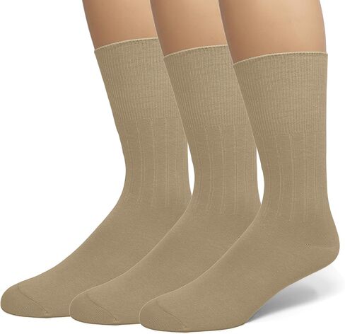 Classic Women's Diabetic Non-Binding Cotton Dress Socks 3-Pack in Kuwait
