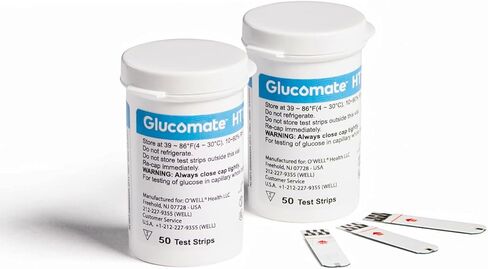 Glucose Monitor Kit - Blood Sugar Test Kit with Blood Glucose Test Strips & Lancets for Diabetes Testing | Glucomate Blood Glucose Monitor Kit includes 1 Blood Sugar Monitor, 100 Diabetic Test Strips, 100 30G Lancets, 1 Lancing Device and Diabetes Testing in Kuwait
