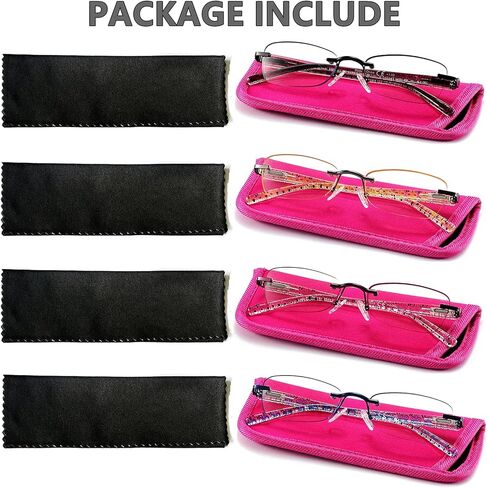 CRGATV 4-pack نظارات قراءة ملونة بدون إطار للنساء الضوء الأزرق حجب القراء الأنيقين المضادة للأشعة فوق البنفسجية / إجهاد العين / الوهج in Kuwait