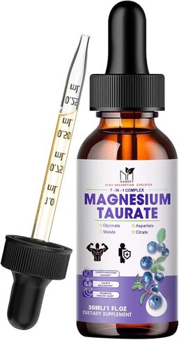 (2 Pack) Magnesium Complex Liquid Supplement, 2000mg Magnesium Taurate with Magnesium Glycinate 500mg,Malate,Aspartate,for Cardiovascular Health,Sleep,Calm,Cramps Support in Kuwait