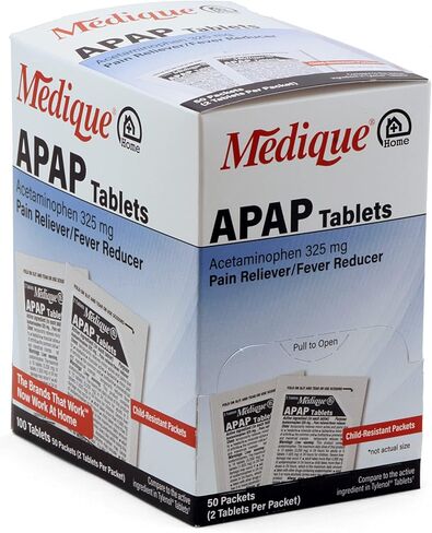 Medique @ Home 70333 APAP Non-Aspirin Tablets, 100 Count(Pack of 2) in Saudi Arabia