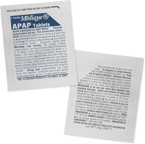 Medique @ Home 70333 APAP Non-Aspirin Tablets, 100 Count(Pack of 2) in Saudi Arabia