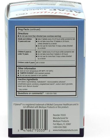 Medique @ Home 70333 APAP Non-Aspirin Tablets, 100 Count(Pack of 2) in Saudi Arabia