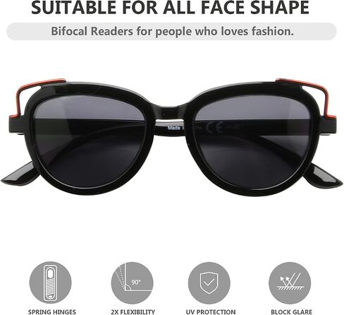 Eyekepper 4-pack Bifocal Reading Glasses Cat Eye Design Bi-focal Readers Women in Kuwait