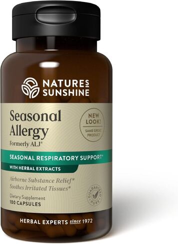 Nature's Sunshine Seasonal Allergy, 100 Capsules | Herbal Respiratory Supplement Helps Support the Body During Seasonal Changes in Saudi Arabia
