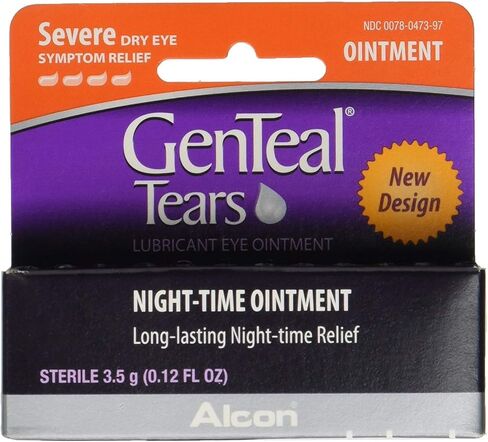 GenTeal Tears Lubricant Eye Ointment, Night-Time Ointment 0.12 oz (Pack of 2) in Kuwait