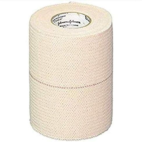 Johnson & Johnson Elastikon Elastic Tape, 4" x 2.5 Yards, (4" x 5 Yards Stretched), Reliable Compression for Support of Sprains, Strains, and Muscle Injuries, Case of 6 Rolls in Kuwait
