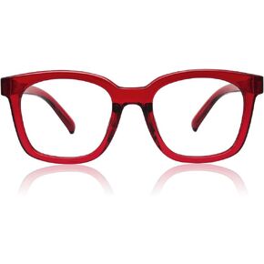 JiSoo Oversized Reading Glasses 2.5 Women Men, Trendy Designer Readers Large Frame with Spring Hinge, Blue Quartz 2.5