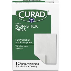 Curad Non-Stick Pads, 2 X 3 Inches, 10 Count (Pack of 2)
