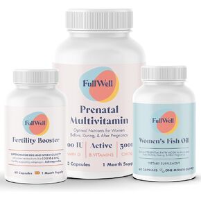 معزز الخصوبة FullWell، لكل من الرجال والنساء الذين يحاولون الحمل، صحة مثالية لما قبل الحمل لدعم الجودة، مصنوع من CoQ10 وNAC وأشواغاندا، نباتي، غير معدل وراثيًا، 30 حصة in Saudi Arabia