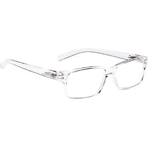BLUELESS Vintage Reading Glasses Men Women（Transparent，+2.75）