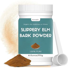 مسحوق الدردار الزلق العضوي 6 أونصة من nznxolrc، مسحوق لحاء الدردار الزلق العضوي، نقي وطبيعي 100%، صالح للطعام، يساعد على تهدئة الحلق والسعال، نباتي، صديق للحيوانات الأليفة in Kuwait