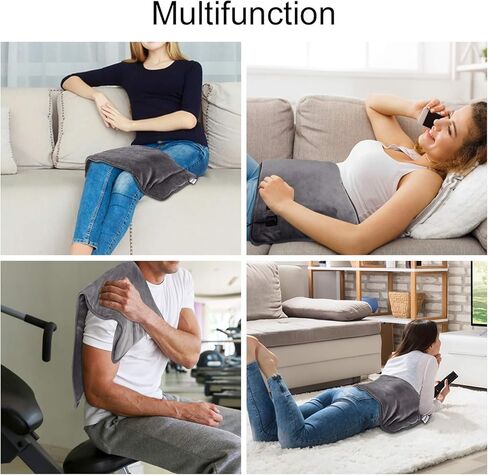 BRIGENIUS Graphene Electric Large Heating Pad for Back Pain Relief, Innovative Graphene Heating Material Fast Heating Pad for Cramps Neck Shoulder, 3 Heat Settings with Auto Shut-Off - 12" X 24" in Kuwait