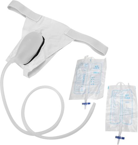 Nals for Men Spill Proof Nighttime,Male External Catheter with Adhesive,Mobility Daily Living Aids,Urine Collection Bag Reusable Silicone Urinal for Men Elderly Bedridden Patients in Saudi Arabia