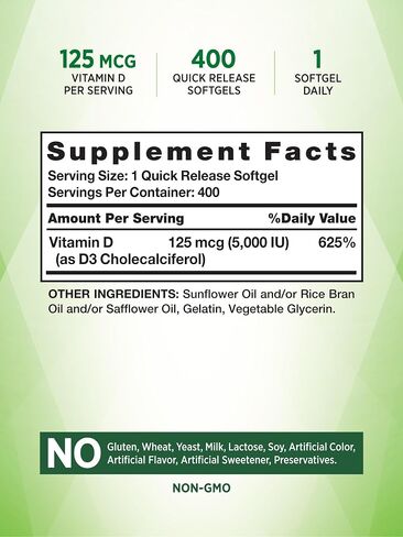 Nature's Truth Vitamin D3 10000 IU Softgels | 300 Count | Extra Strength | Non-GMO & Gluten Free Supplement in Saudi Arabia
