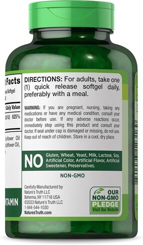 Nature's Truth Vitamin D3 10000 IU Softgels | 300 Count | Extra Strength | Non-GMO & Gluten Free Supplement in Saudi Arabia
