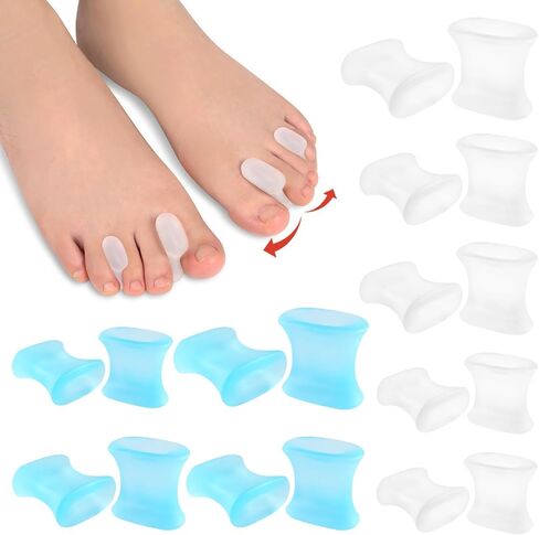 18 حزمة من فواصل أصابع القدم الجل من OYANIMO، مصحح الورم، أدوات فرد أصابع القدم من السيليكون الناعم لمحاذاة أصابع القدم المتداخلة in Kuwait