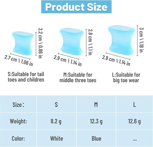 18 حزمة من فواصل أصابع القدم الجل من OYANIMO، مصحح الورم، أدوات فرد أصابع القدم من السيليكون الناعم لمحاذاة أصابع القدم المتداخلة in Kuwait