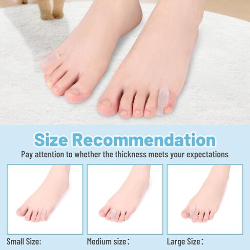 18 حزمة من فواصل أصابع القدم الجل من OYANIMO، مصحح الورم، أدوات فرد أصابع القدم من السيليكون الناعم لمحاذاة أصابع القدم المتداخلة in Kuwait