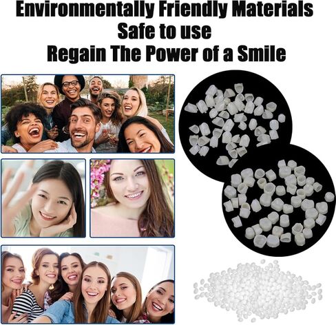 120 Pieces Dental Temporary Tooth Cap Crown Veneers Front Back Anterior and Molar Posterior Teeth with Tooth Repair Thermal Beads Cap Filler for Missing Broken Teeth in Kuwait