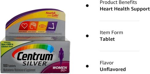 أقراص سنتروم سيلفر للنساء 50+ - 100 قطعة، عبوة من قطعتين in Kuwait